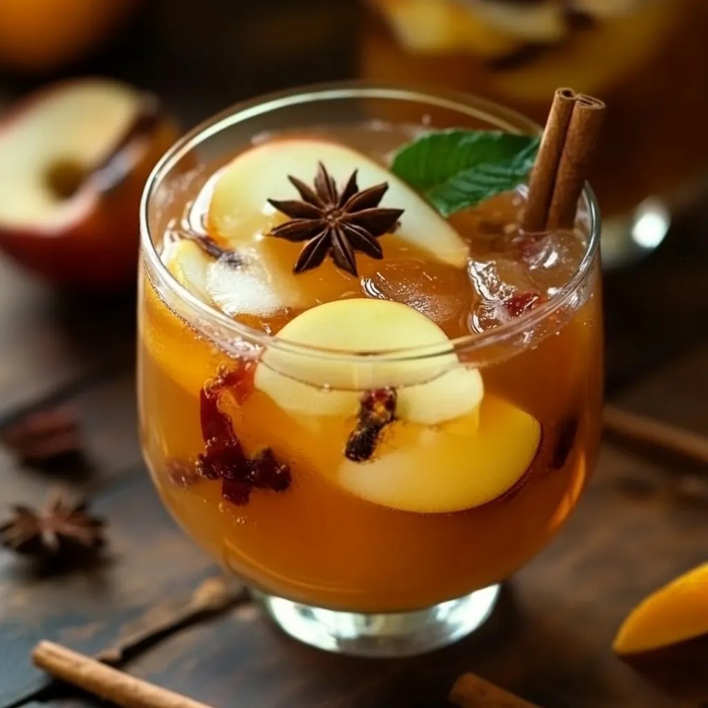 Gewürzter Apfelpunsch Mocktail