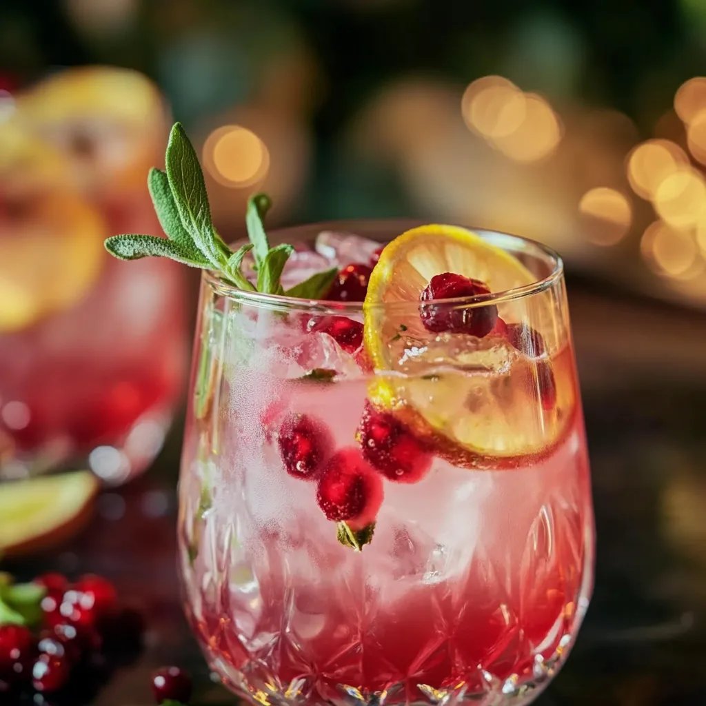 Alkoholfreier Weihnachtscocktail mit Granatapfel