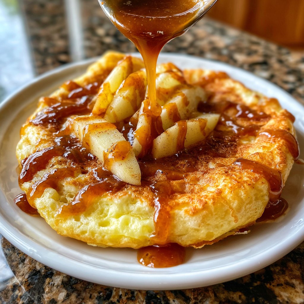 Pfannkuchen mit Apfel-Zimt-Topping