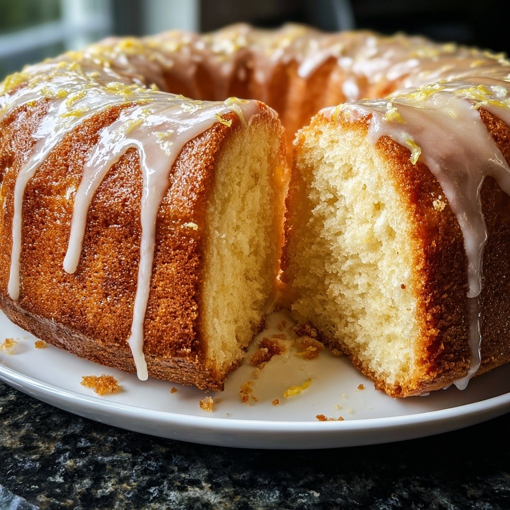 Zitronenkuchen mit Joghurtfüllung