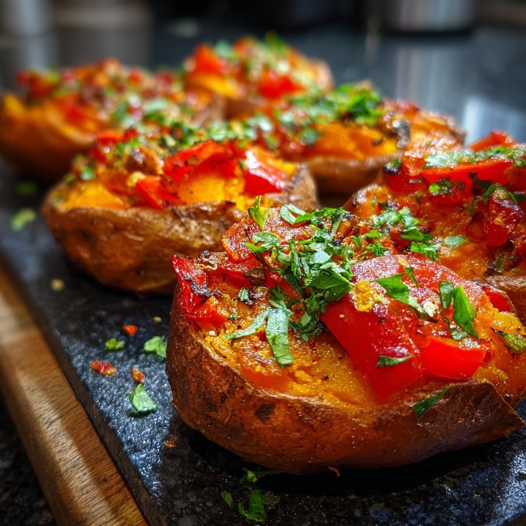 Ofen Süßkartoffeln Mit Paprika