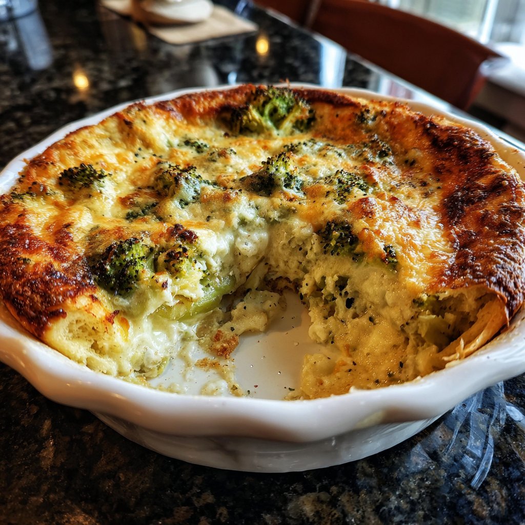 Vegetarischer Nudelauflauf mit Brokkoli