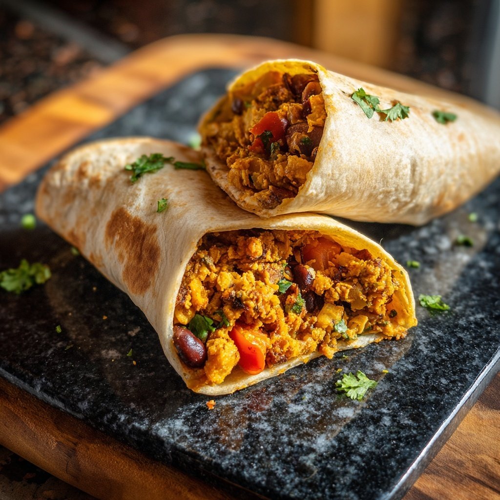Wraps mit Bohnenfüllung