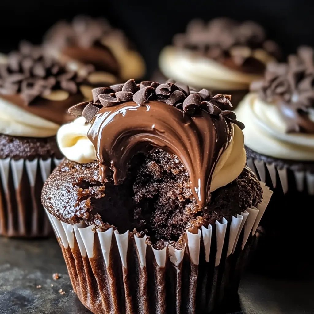 Chocolate Coffee Cream Cupcakes