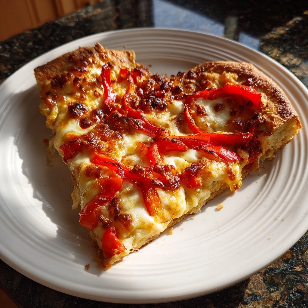 Hausgemachte Pizza mit Herzform