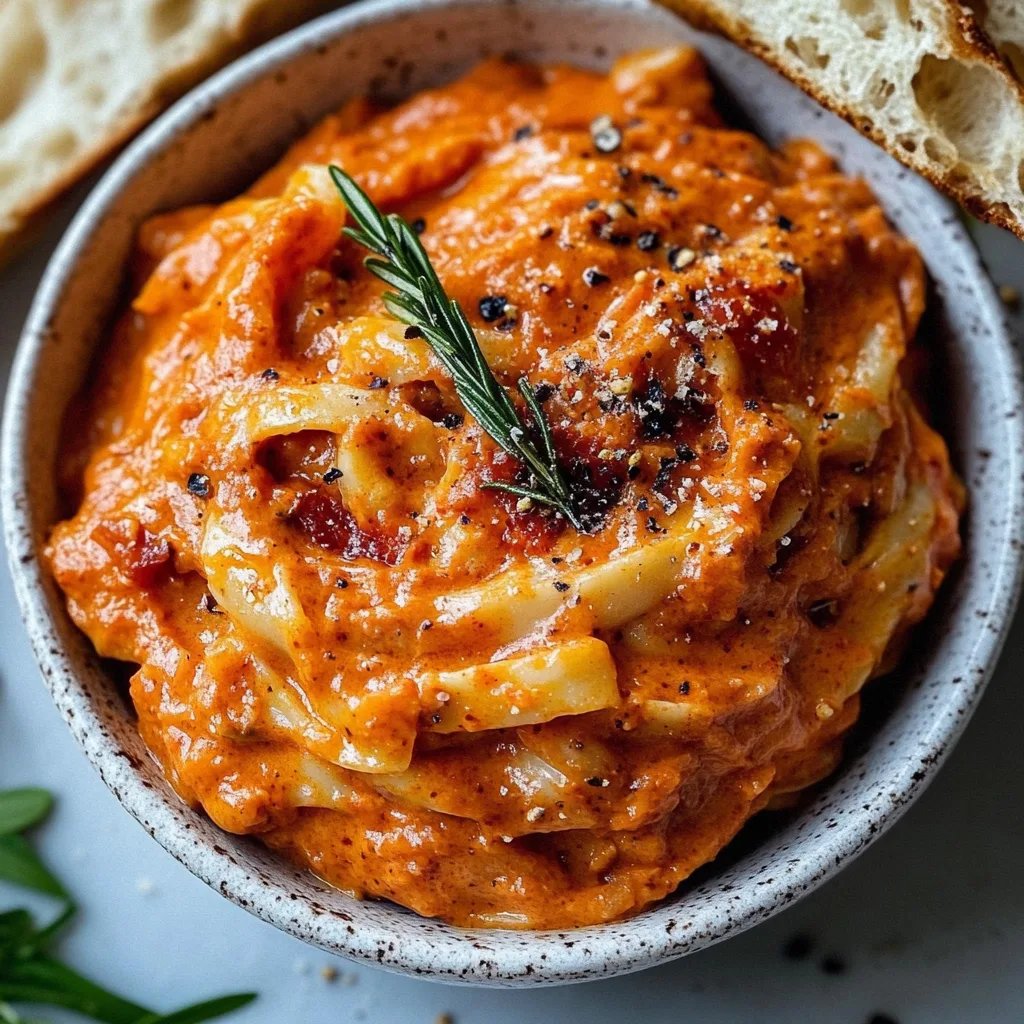 Ajvar Käse Sahne Sauce
