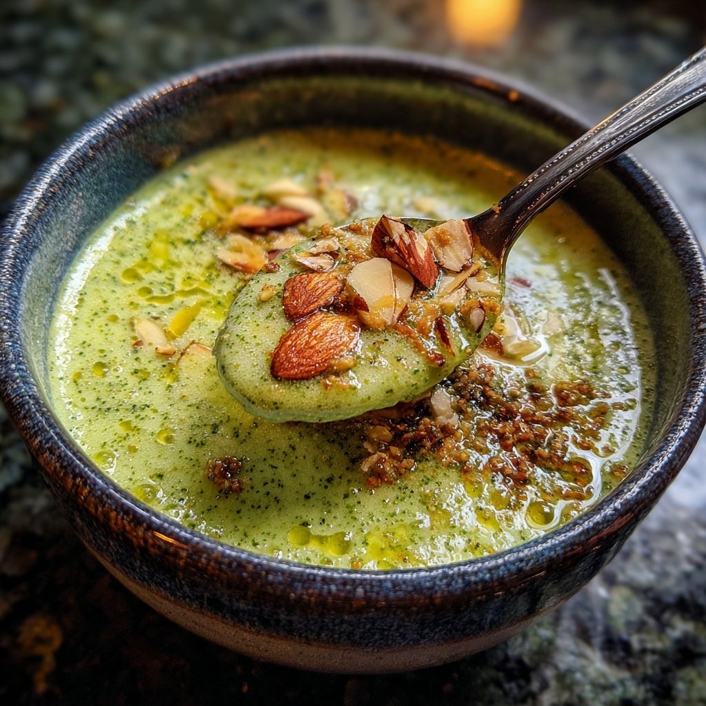 Brokkoli Suppe Mit Mandeln