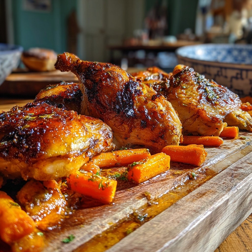 Kalorienarmes Hähnchen Mit Ofen Karotten