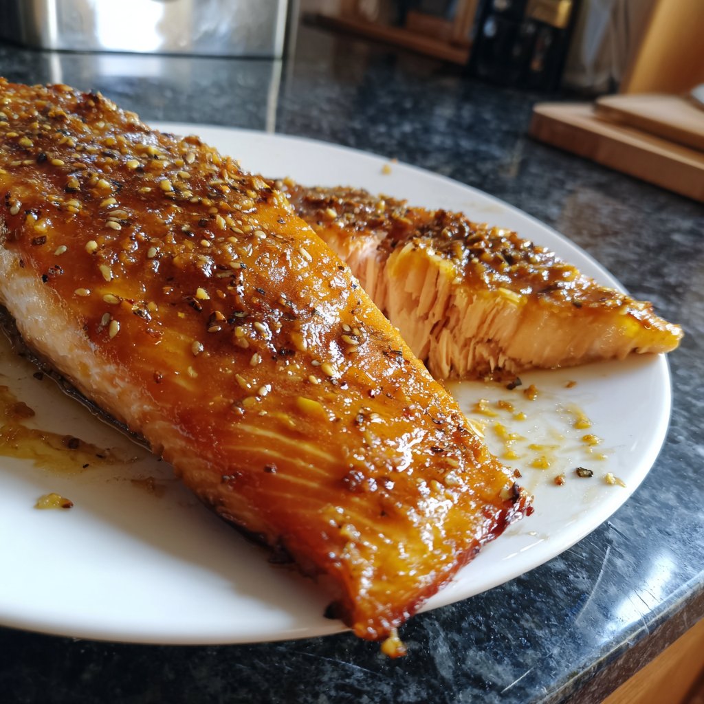 Lachsfilet mit Honig-Senf-Sauce