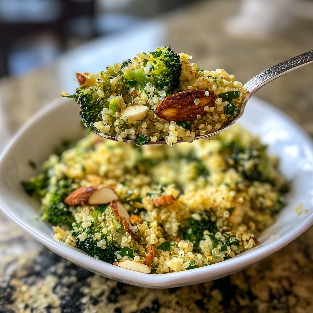 Quinoa mit Brokkoli und Mandeln