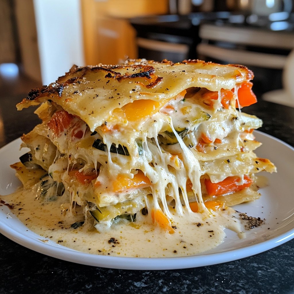 Gemüseauflauf mit Sahnesauce