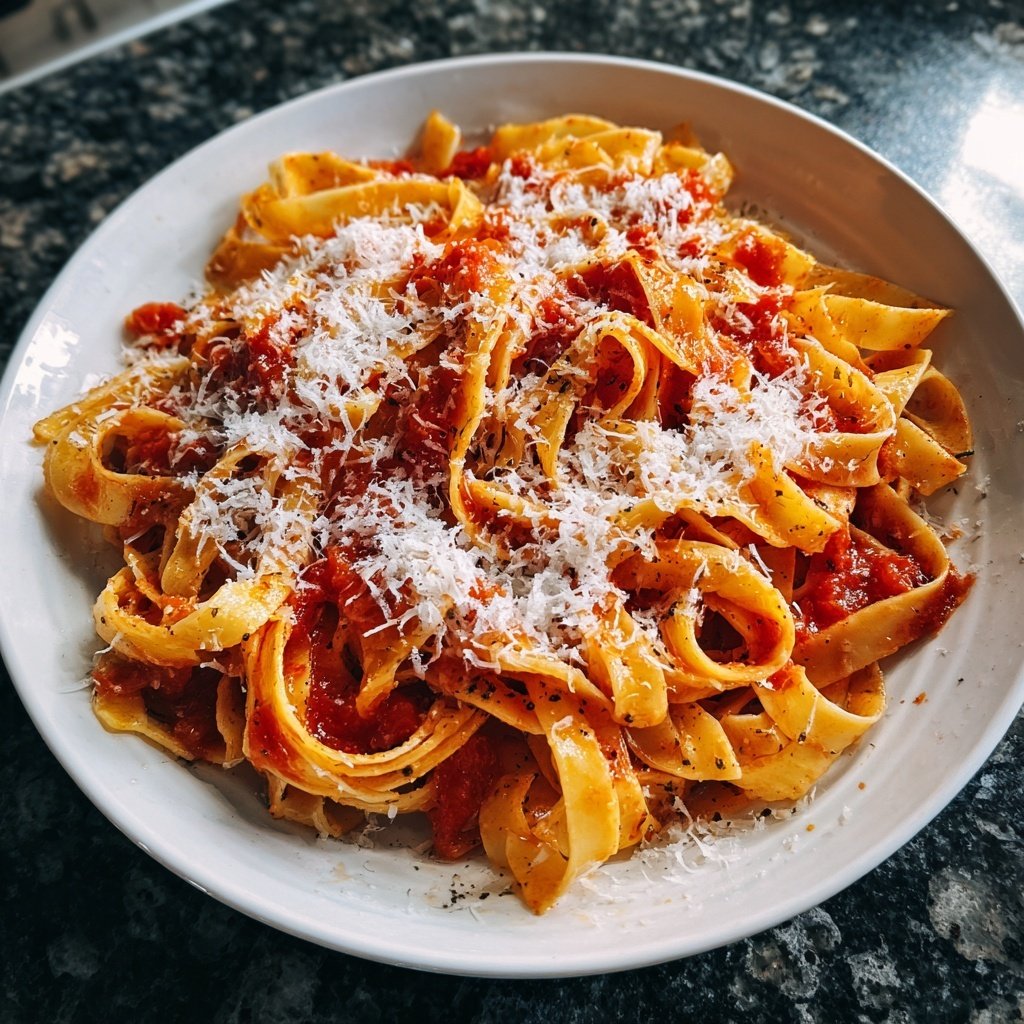 Romantisches Abendessen mit Pasta